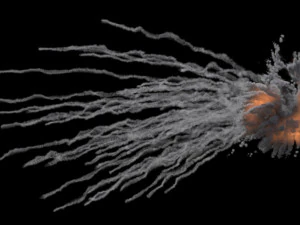 White phosphorus explosion vdb 3D Model