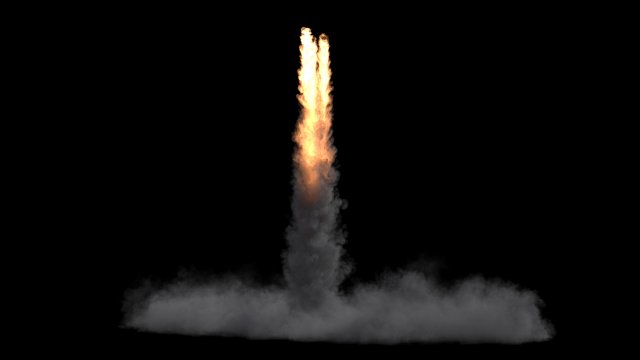 Space shuttle launch smoke vdb 3D Model .c4d .max .obj .3ds .fbx .stl .blend 