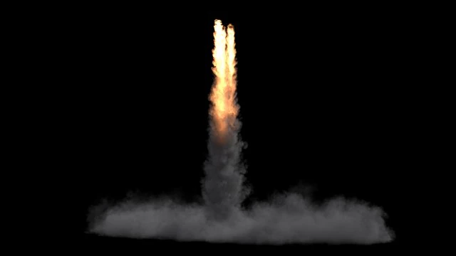 Space shuttle launch smoke vdb 3D Model .c4d .max .obj .3ds .fbx .stl .blend
