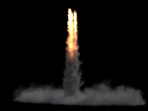Space shuttle launch smoke vdb 3D मॉडल