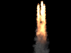 Space shuttle launch smoke vdb 3D Model
