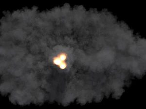Space shuttle launch smoke vdb 3D Model