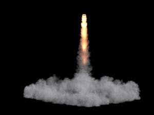 Space shuttle launch smoke vdb 2 3D Model