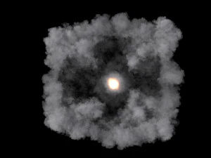 Space shuttle launch smoke vdb 2 3D Model