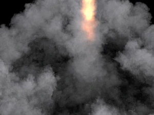 Space shuttle launch smoke vdb 2 3D Model