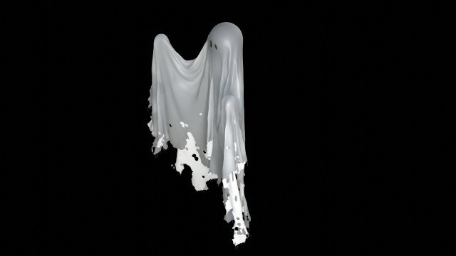 High Poly Ghost Model 2 3D Model in Fantasy 3DExport