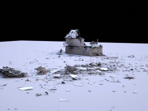 Destroyed House 3D Model