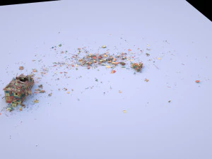 Destroyed House 3D Model