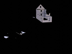 Destroyed House 3D Model