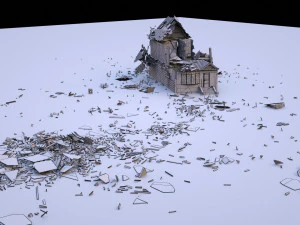 Destroyed House 3D Model