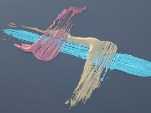 Paint Smear 4 3D Model