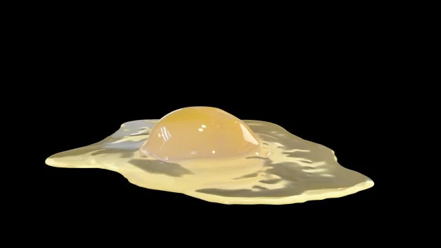 Raw Egg 3D Model .c4d .max .obj .3ds .fbx .stl .blend 