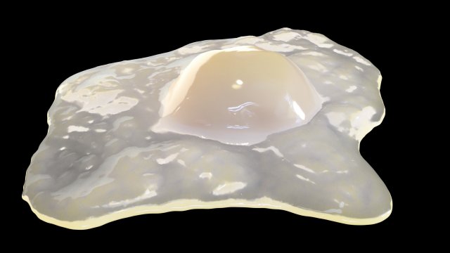 Cooked Egg 3D 模型 .c4d .max .obj .3ds .fbx .stl .blend 