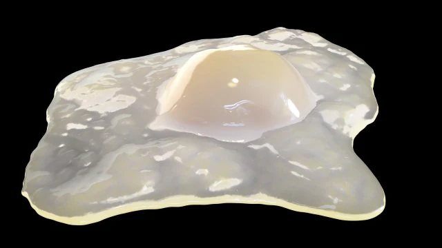 Cooked Egg 3D Model .c4d .max .obj .3ds .fbx .stl .blend 