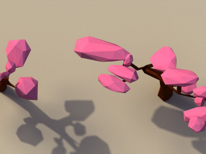 Low Poly Cherry Trees 3D-Modell