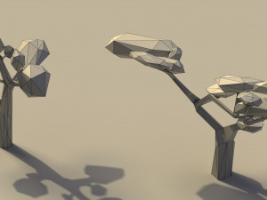 Low Poly Cherry Trees 3D-Modell