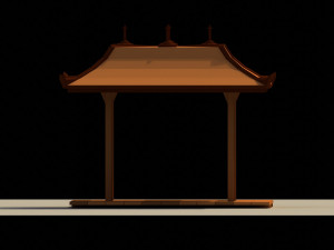 Low Poly Japanese Dais 3D 模型