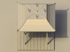 Low Poly Japanese Dais 3D 模型