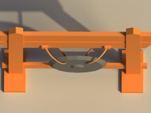 Low Poly Japanese Gong 3D-Modell