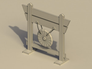 Low Poly Japanese Gong 3D-Modell