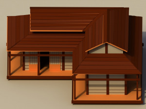 Low Poly Traditional Japanese House 2 3D 模型