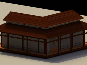 Low Poly Traditional Japanese House 2 3D 模型