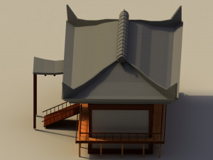 Low Poly Traditional Japanese House 3 3D Модель