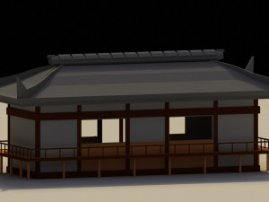 Low Poly Traditional Japanese House 3 3D Модель