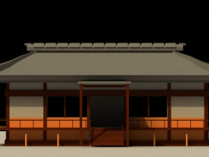 Low Poly Traditional Japanese House 3 3D Модель