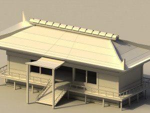 Low Poly Traditional Japanese House 3 3D Модель