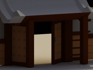 Low Poly Japanese Gate 3Dモデル