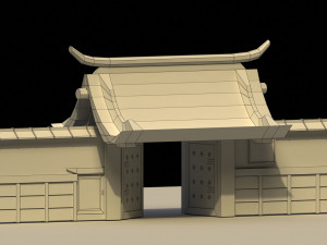 Low Poly Japanese Gate 3Dモデル