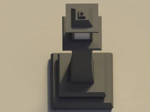 Low Poly Japanese Lamp Post 2 3D Model