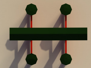 Low Poly Japanese Torii 2 3D Model