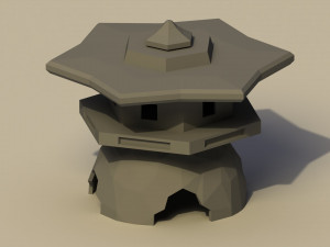 Low Poly Japanese Toro 3D Model