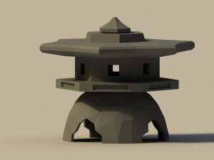 Low Poly Japanese Toro 3D Model