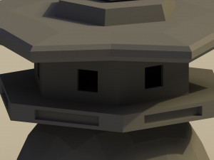 Low Poly Japanese Toro 3D Model