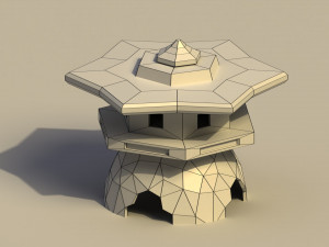Low Poly Japanese Toro 3D Model