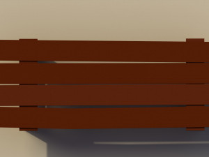 Low Poly Wooden Bench 3D Model