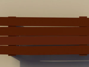 Low Poly Wooden Bench 3D Model