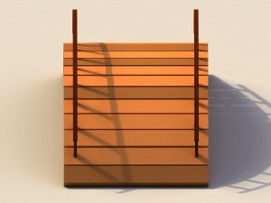 Low Poly Wooden Bridge Model 3D