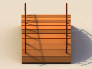 Low Poly Wooden Bridge 3D Model