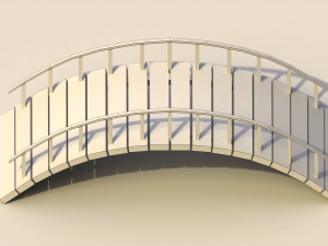 Low Poly Wooden Bridge Model 3D