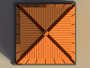 Low Poly Japanese Tower 3D Model