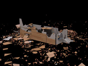 Zniszczona willa Model 3D