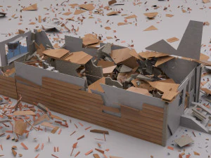 Ruined Villa 3D Model