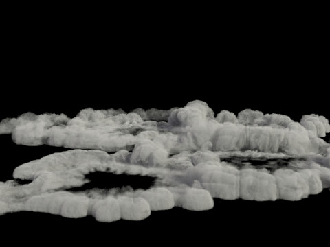 Ground Smoke 1 VDB Model 3D