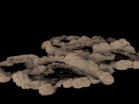Ground Smoke 1 VDB Modèle 3D