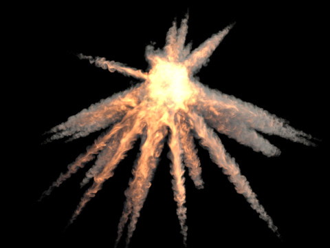 Mortar Explosion 1 VDB Model 3D
