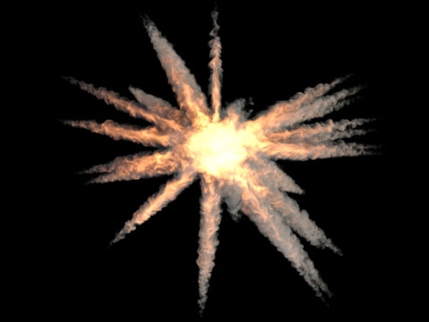 Mortar Explosion 1 VDB Model 3D